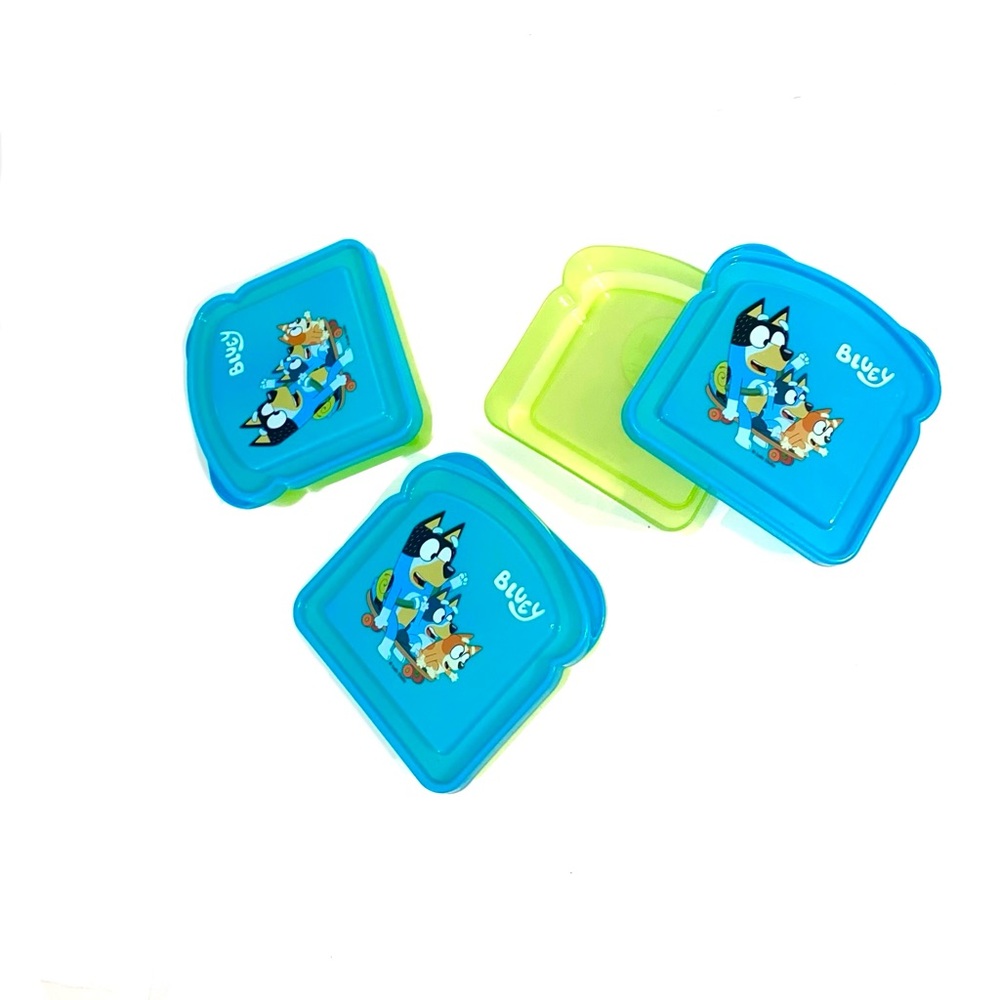 Bluey Snack Sandwich Containers - 3 Count